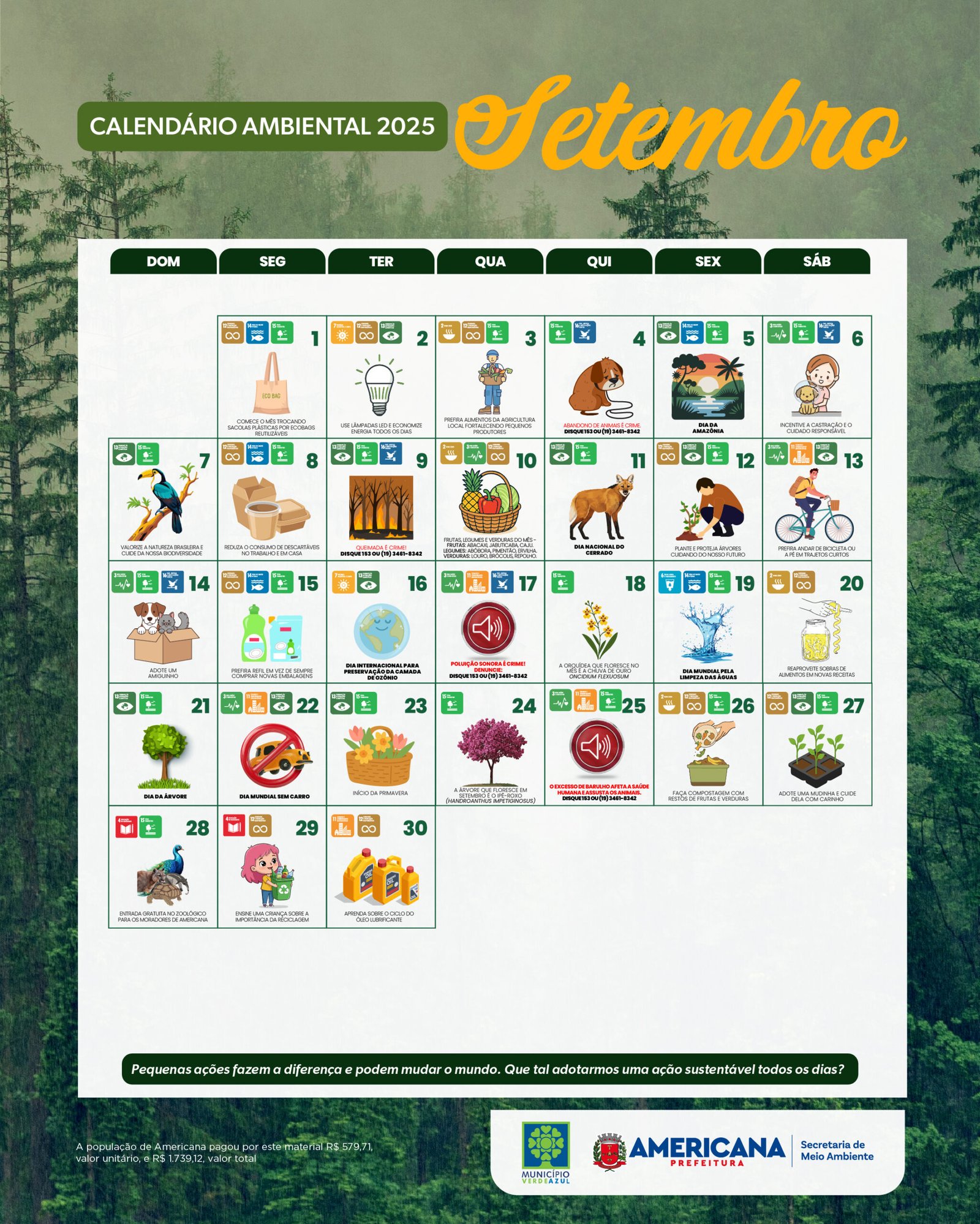 Americana celebrará Dia da Árvore e início da primavera