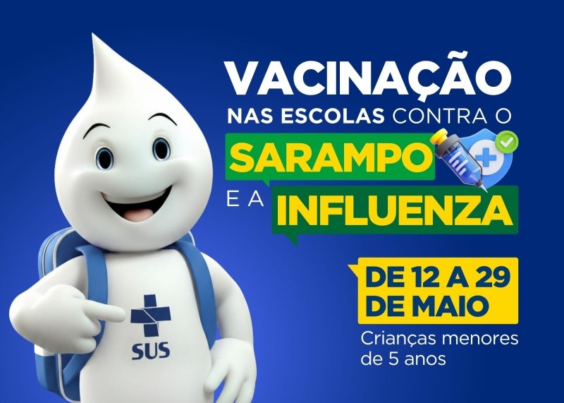 Vacinação nas Escolas em Santa Bárbara, promove estratégia de imunização contra o Sarampo e a Influenza