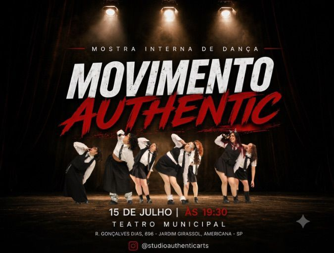 Teatro de Americana recebe mostra de dança “Movimento Authentic”