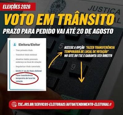 Prazo para solicitação de voto em trânsito vai até dia 20 deste mês