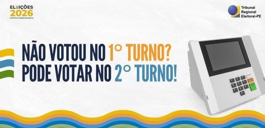 Quem não votou no primeiro turno pode participar do segundo
